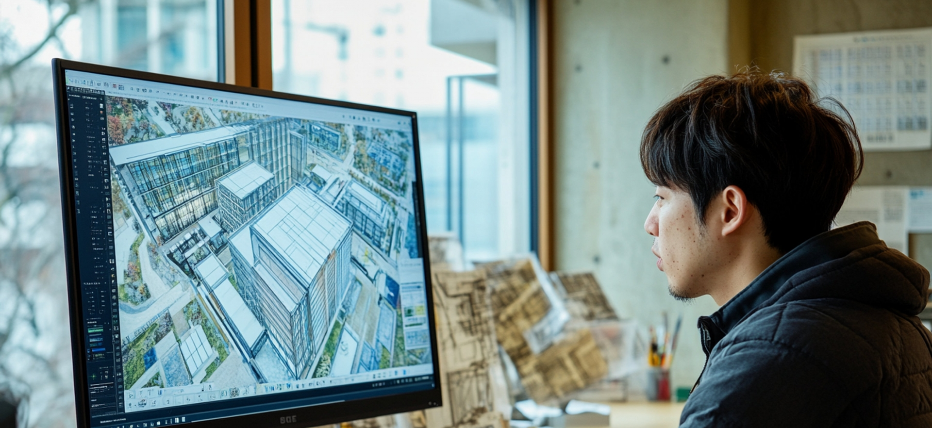 ビルや大型施設・官公庁などをイメージさせるPC用のスライダー画像の2枚目